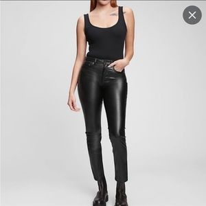 Gap High rise vintage slim faux leather pants